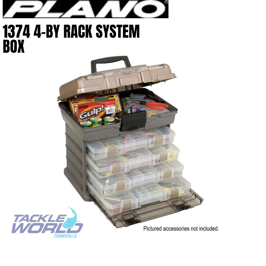 Plano Rack System 4-By Fishing Tackle Box Storage - Lures Tackle Line