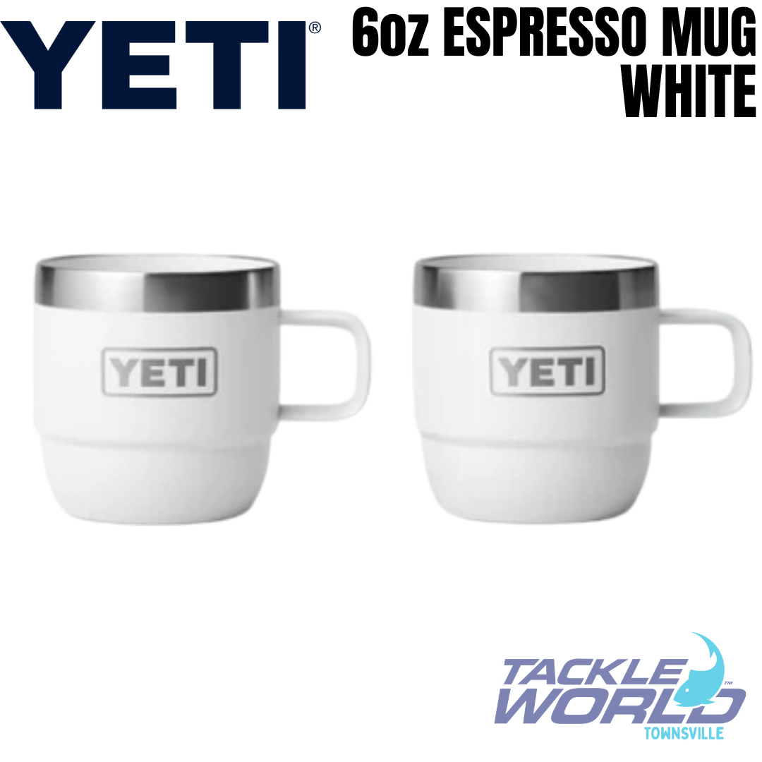 YETI Rambler 6 oz Stackable Mug, Stainless Steel, Vacuum Insulated  Espresso/Coffee Mug, 2 Pack, White