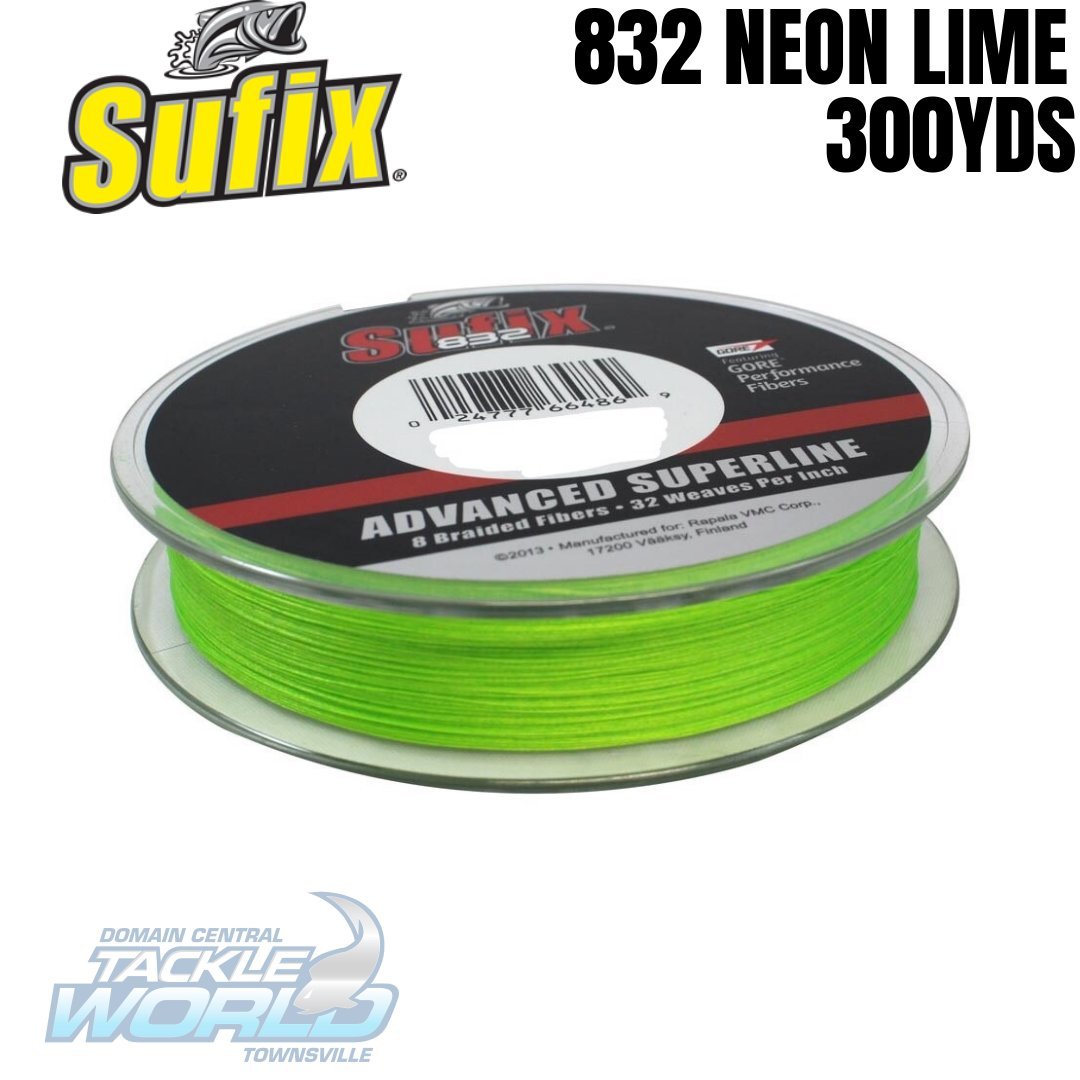 Sufix 832 Braided Line Lo-Vis Neon Lime