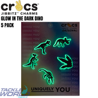 Crocs JIBBITZ Glow In The Dark Dino 5 Pack