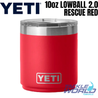 Yeti 10oz Lowball 2.0 (296ml) Rescue Red with Magslider Lid 
