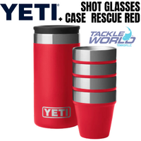 Yeti Shot Glasses & Case Rescue Red