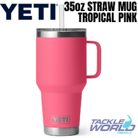 Yeti 35oz Straw Mug (1L) Tropical Pink with Straw Lid