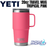 Yeti 20oz Travel Mug (591ml) Tropical Pink with Stronghold Lid