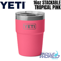 Yeti 16oz Stackable Cup (473ml) Tropical Pink with Magslider Lid