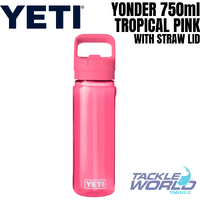 Yeti Yonder Bottle 750ml Tropical Pink with Straw Lid