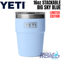 Yeti 16oz Stackable Cup (473ml) Big Sky Blue with Magslider Lid