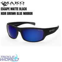 Mako ESCAPE G1HR6 Matt Black HDIR Brown Lens Blue Mirror