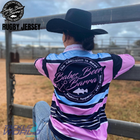 Babes Beer Barra Rugby Lilac/Blue Sky Jersey