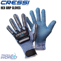 Cressi Hex Grip Gloves Blue