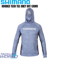 Shimano Hooded Tech Tee Grey Dot Camo