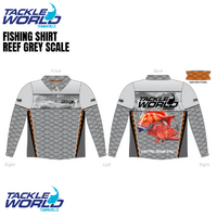 Fishing Shirt Reef Grey Scale TWTsv - Adults