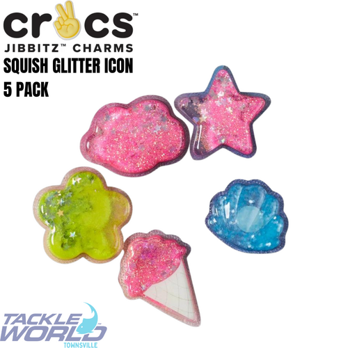 Crocs JIBBITZ Squish Glitter Icons 5 Pack