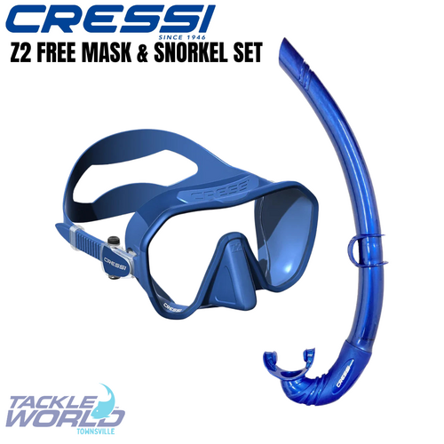 Cressi Z2 + Free Mask & Snorkel Set Blue Metal