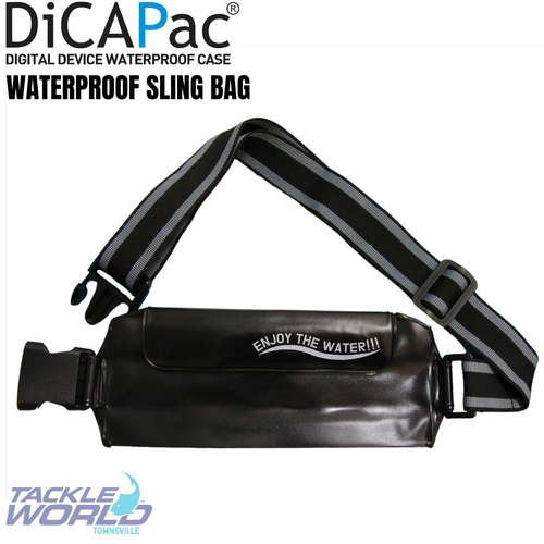 DiCAPac Waterproof Sling Bag Black