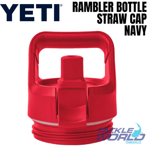 Yeti Rambler Bottle Straw Cap Rescue Red