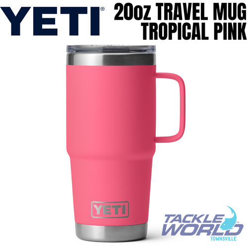 Yeti 20oz Travel Mug (591ml) Tropical Pink with Stronghold Lid