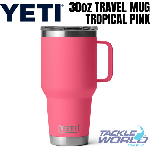 Yeti 30oz Travel Mug (887ml) Tropical Pink with Stronghold Lid