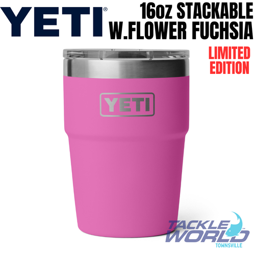 Yeti 16oz Stackable Cup (473ml) Wildflower Fuchsia with Magslider Lid