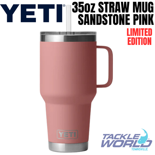 Yeti 35oz Straw Mug (1L) Sandstone Pink with Straw Lid