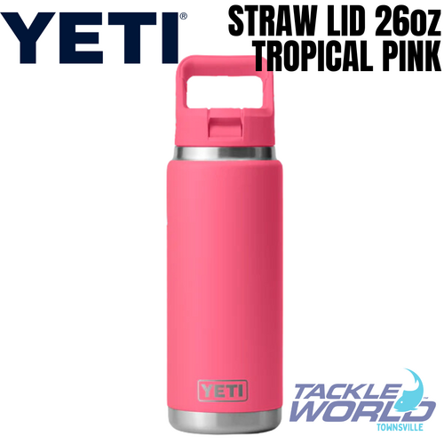 Yeti 26oz Bottle (769ml) Tropical Pink with Straw Lid