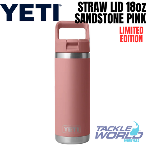 Yeti 18oz Bottle (532ml) Sandstone Pink with Straw Lid