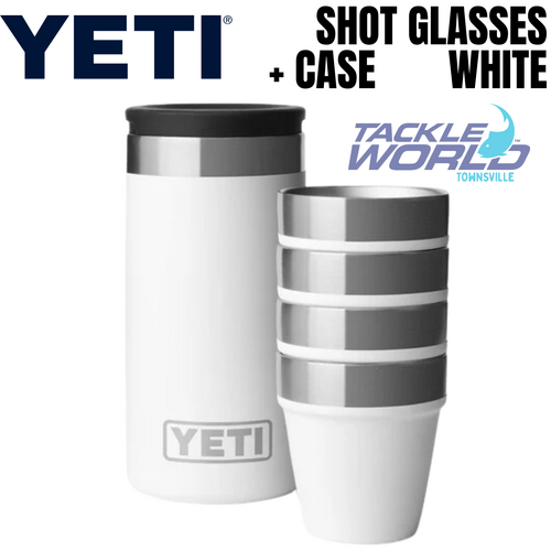 Yeti Shot Glasses & Case White