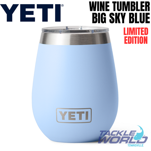 Yeti 10oz Wine Tumbler (295ml) Big Sky Blue with Magslider Lid 