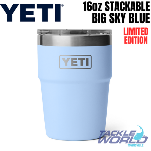 Yeti 16oz Stackable Cup (473ml) Big Sky Blue with Magslider Lid