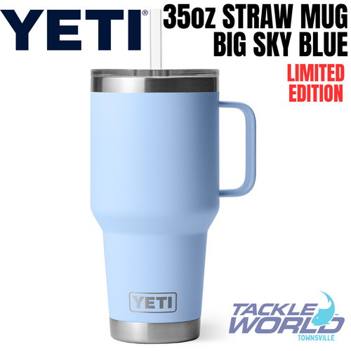 Yeti 35oz Straw Mug (1L) Big Sky Blue with Straw Lid