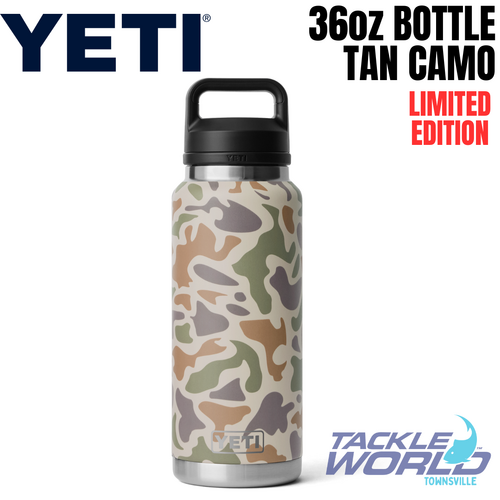 Yeti 36oz Bottle (1L) Tan Camo with Chug Cap