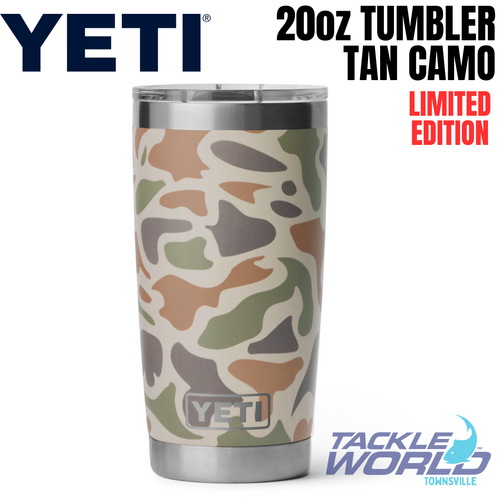 Yeti 20oz Tumbler (591ml) Tan Camo with Magslider Lid