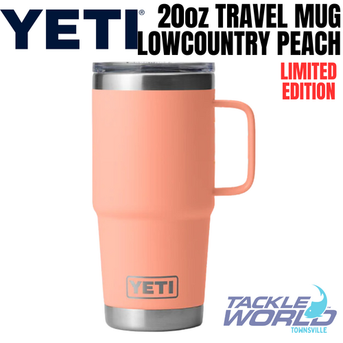 Yeti 20oz Travel Mug (591ml) Lowcountry Peach with Stronghold Lid