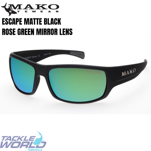 Mako ESCAPE G2H5 Matte Black HD Rose Green Mirror Lens