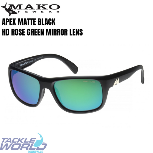 Mako APEX 9601 Matte Black HD Rose Green Mirror Lense