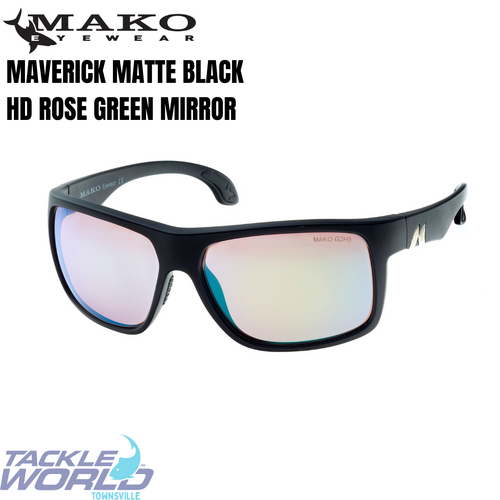 Mako MAVERICK G2H5 Matt Black HD Rose Green Mirror