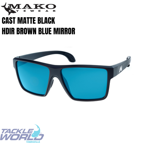 Mako CAST G1HR6 Matt Black HDIR Brown Blue Mirror