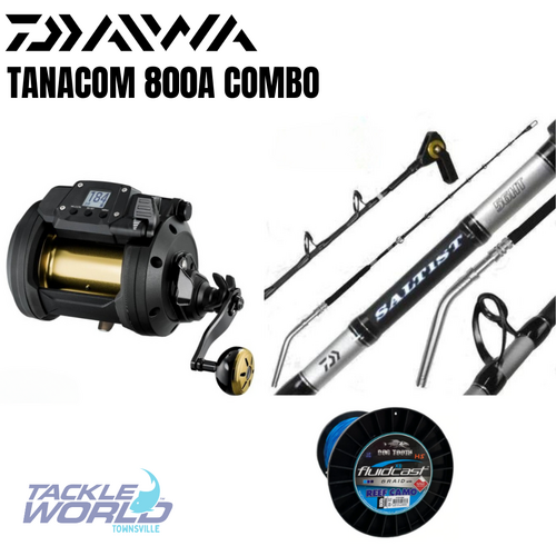 Combo Daiwa 23 Tanacom 800A/Salt56HTST/80lb Braid