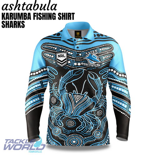 Karumba Fishing Shirt Sharks [Size: S]