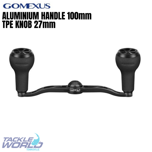 Gomexus 100mm Alum Handle 27mm TPE Knob (8x5) BKBK