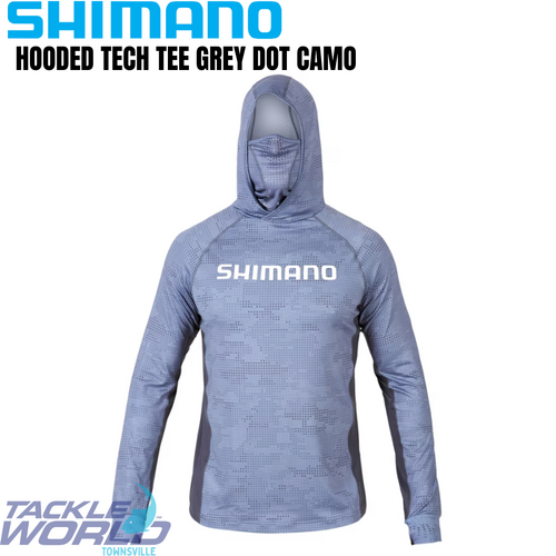 Shimano Tech Tee LS Grey Dot Camo [Size: S]